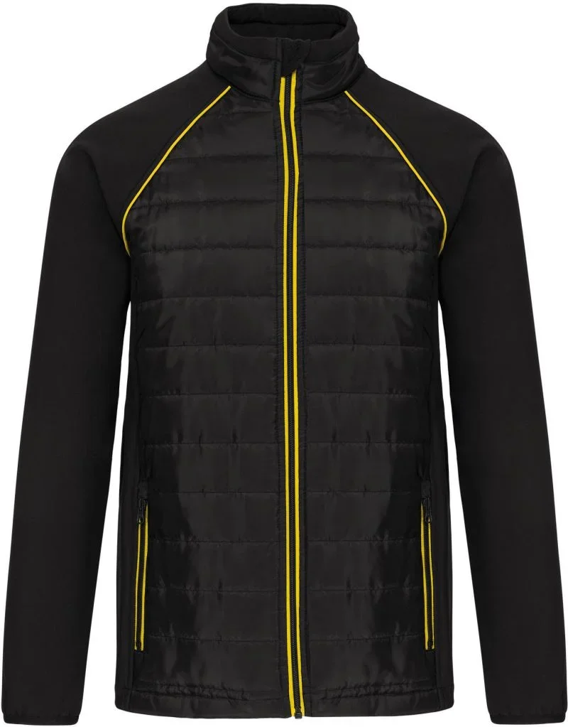 Kariban WK 6147 – Workwear Hybrid Jacke "Day-to-Day" – Black/Yellow