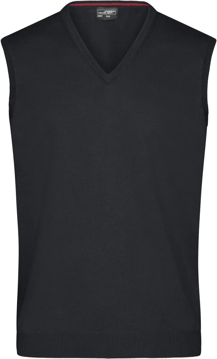 James & Nicholson JN 657 – Herren V-Ausschnitt Pullunder – Black