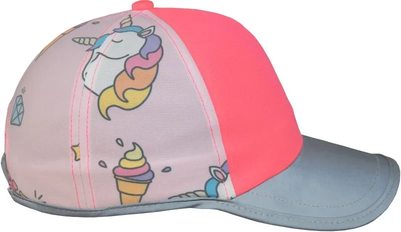 Korntex CAPACT – Kinder 5 Panel Kappe "Action" – Neon Pink/Unicorn