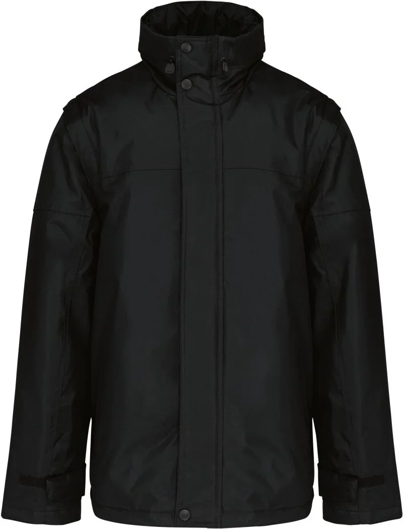 Kariban K 693 – Workwear Jacke "Factory" mit abnehmbaren Ärmeln – Black/Black