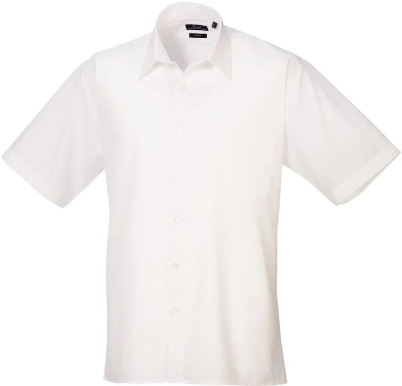 Premier PR 202 – Popeline Hemd kurzarm – White