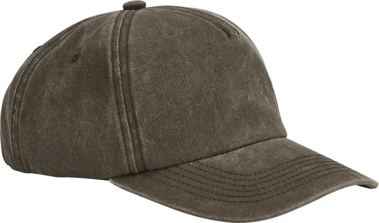 Beechfield B 657 – 5 Panel Vintage Kappe "Relaxed" – Vintage Brown