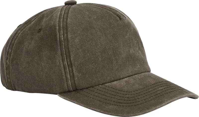 Beechfield B 657 – 5 Panel Vintage Kappe "Relaxed" – Vintage Brown