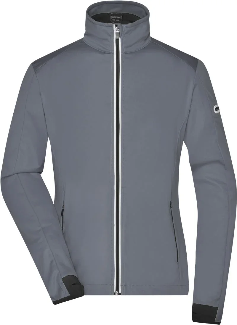James & Nicholson JN 1125 – Damen 3-Lagen Sport Softshell Jacke – Titan/Black