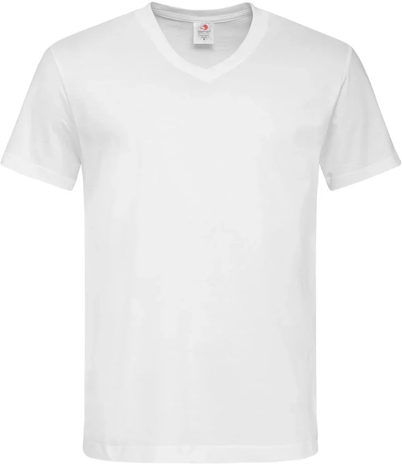 Stedman Classic-T V-neck – V-Ausschnitt T-Shirt – White