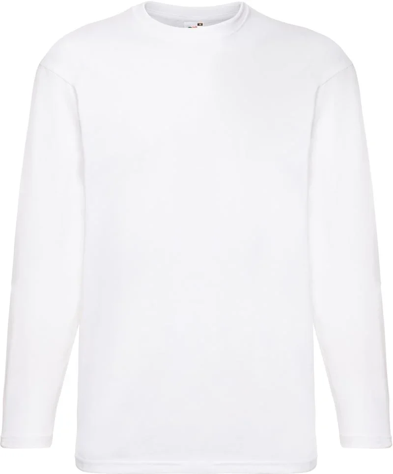 Fruit of the Loom Valueweight T LSL – T-Shirt langarm – White