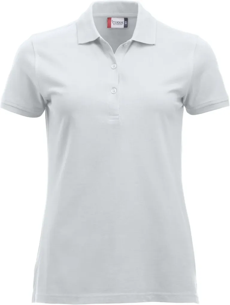 Clique Classic Marion S/S – Schweres Damen Piqué Polo – White