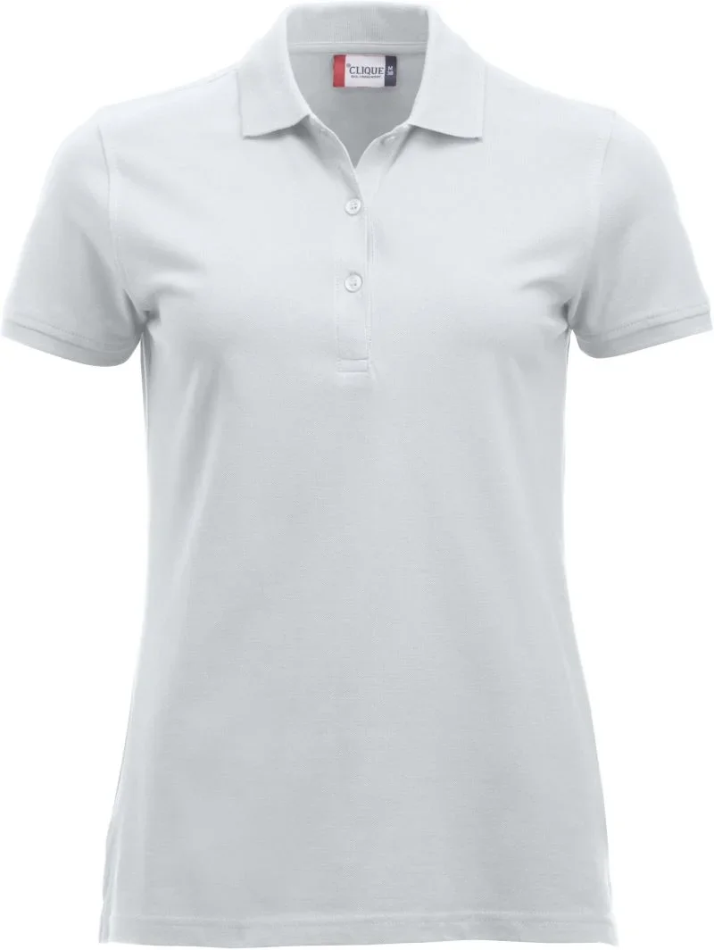 Clique Classic Marion S/S – Schweres Damen Piqué Polo – White