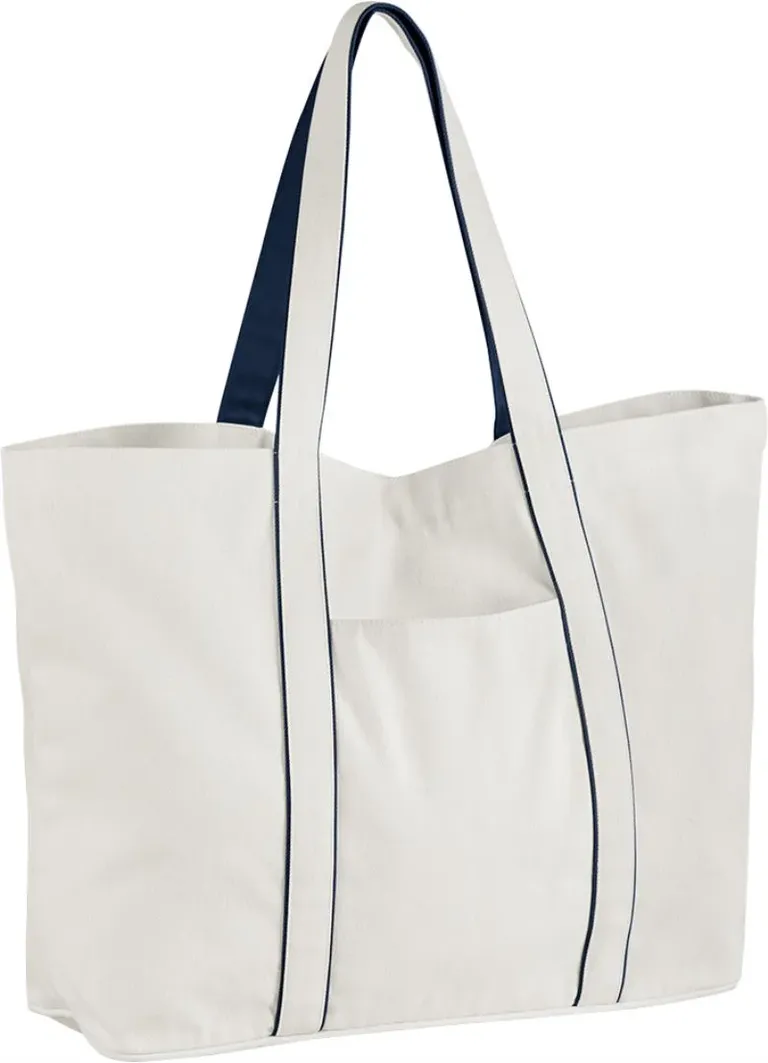Westford Mill W 952 – Großer Shopper "Courtside" – Soft White/French Navy