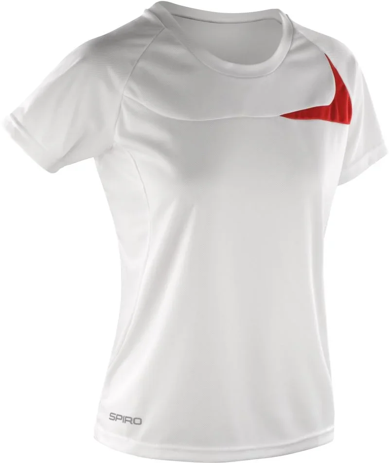 Spiro S 182F – Damen Trainings Shirt – White/Red