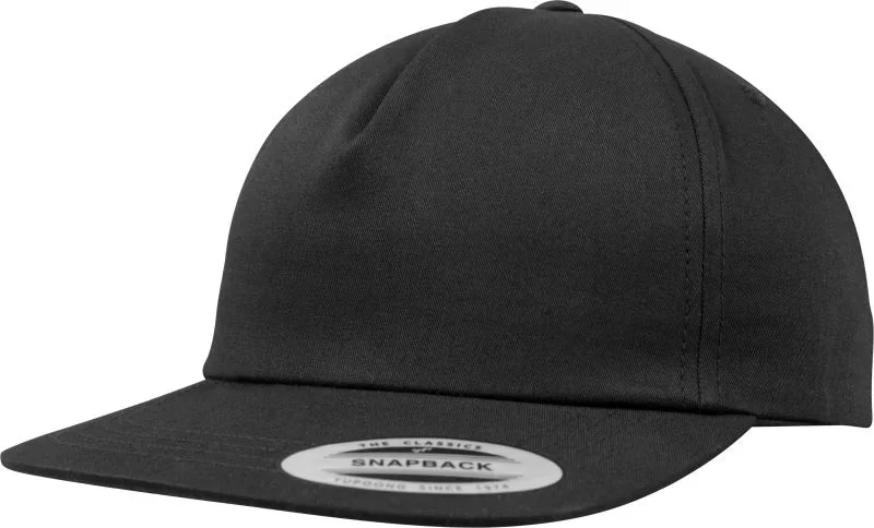 Flexfit 6502 – 5 Panel Snapback Kappe – Black
