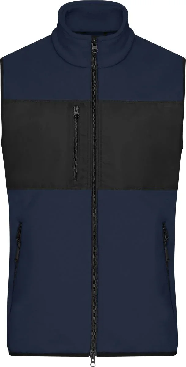 James & Nicholson JN 1310 – Herren Fleece Gilet – Navy/Black