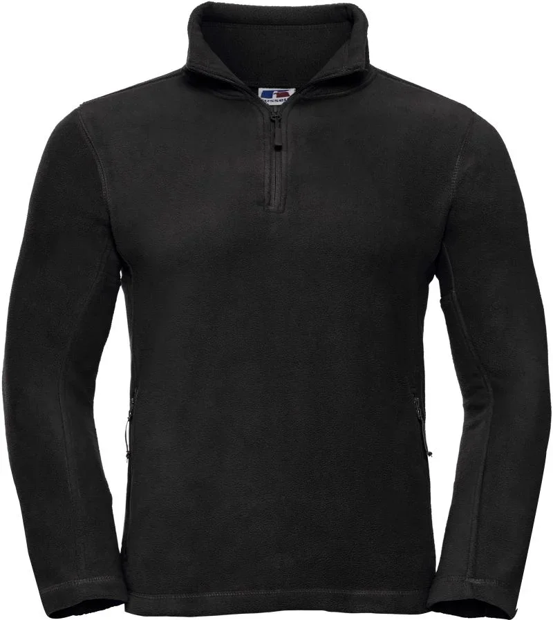 Russell Athletic 874M – Fleece Pullover mit 1/4 Zip – Black