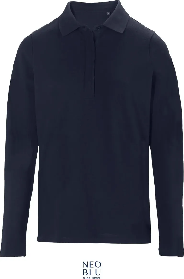 NEOBLU Owen LSL Women – Schweres Damen Piqué Polo langarm – Night Blue