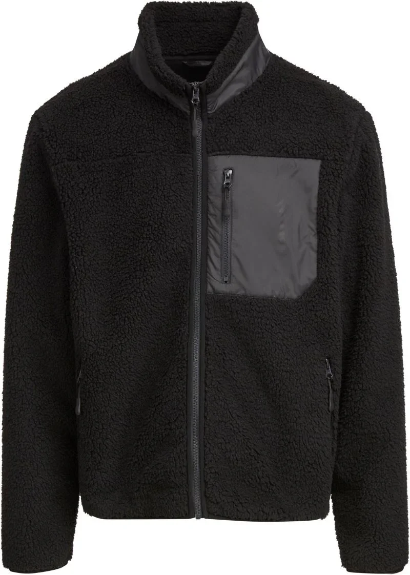 Build your Brand BY 406 – Unisex Fleece Jacke "Bonded Sherpa" – Black