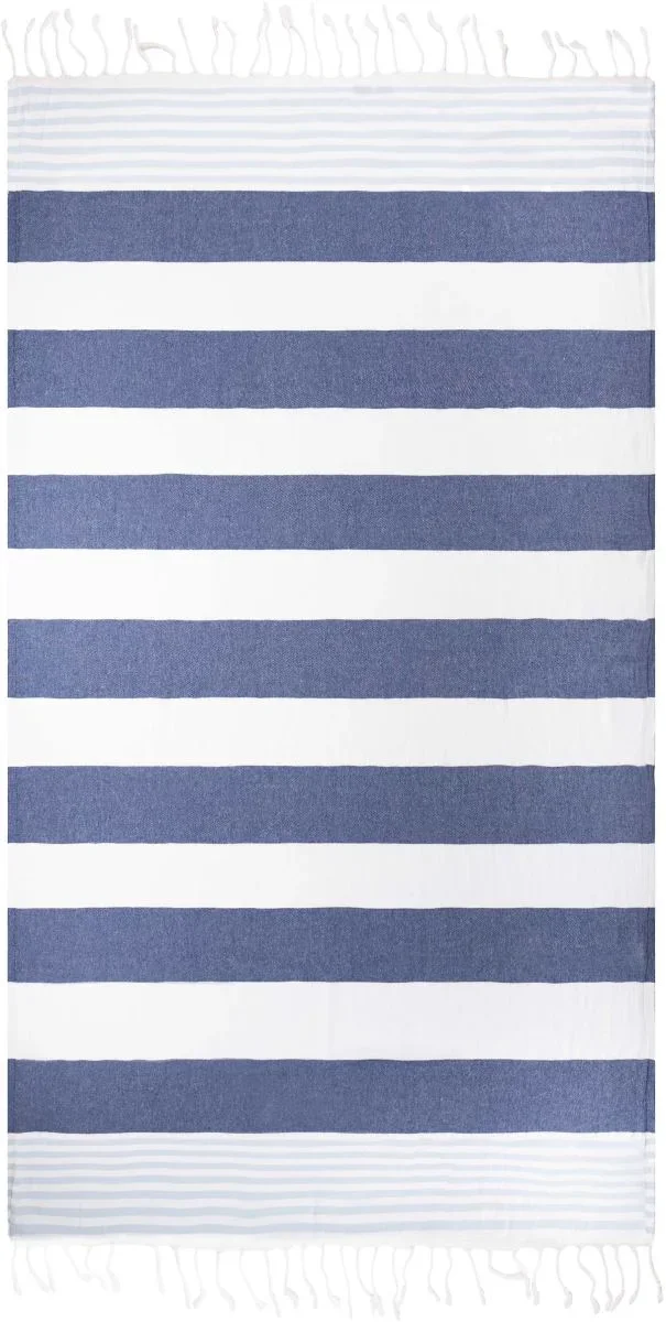 The One Towelling Hamam Marine – Hamamtuch "Marine" – Navy/Light Blue