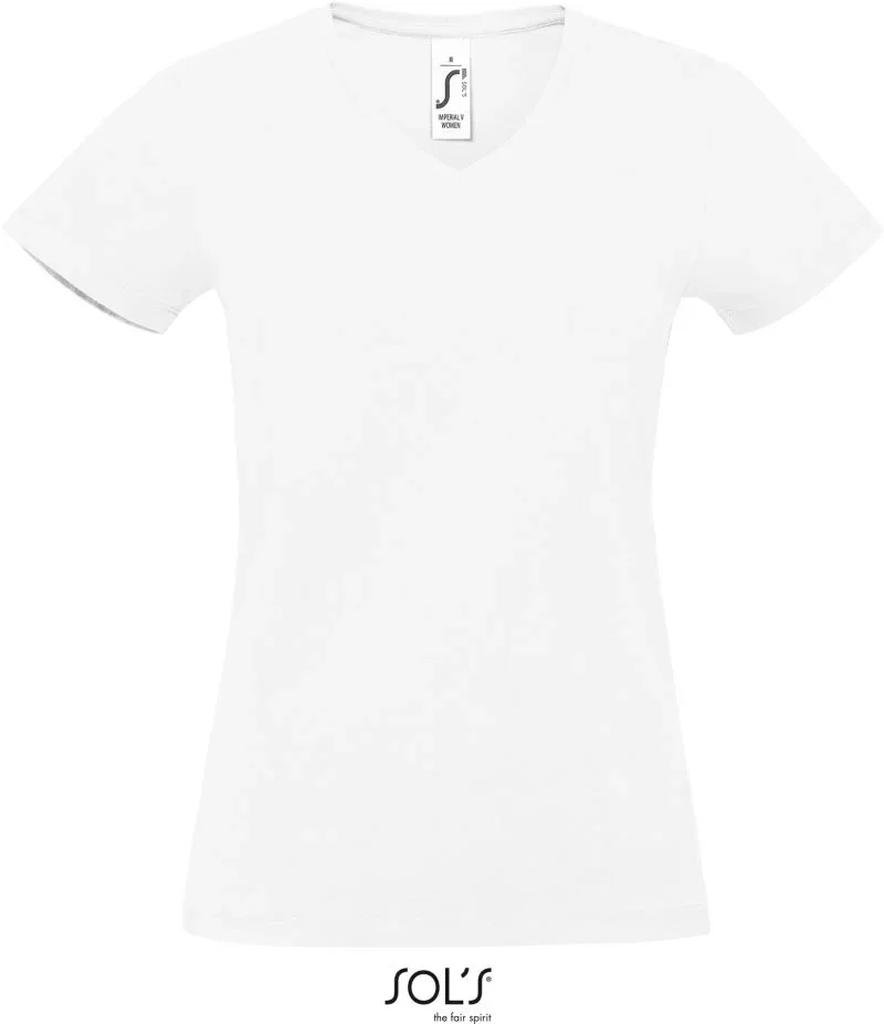SOL's Collection Imperial V Women – Schweres Damen V-Ausschnitt T-Shirt – White