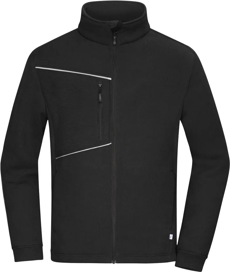 James & Nicholson JN 1870 – Workwear Übergangsjacke in Cordoptik - Color – Black