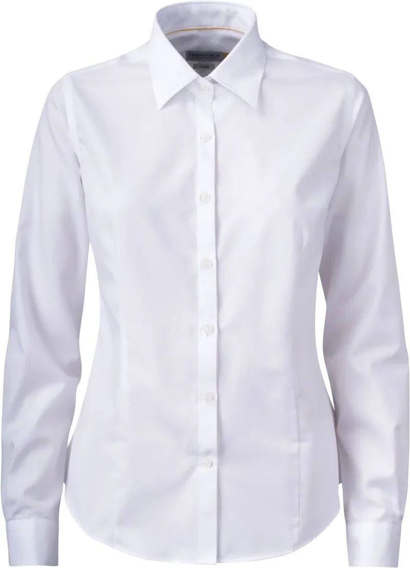 J.Harvest & Frost YB 50 Regular Women – Twill Bluse langarm – White