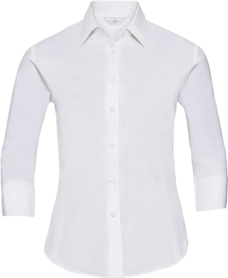 Russell Athletic 946F – Stretch Bluse 3/4 Arm – White