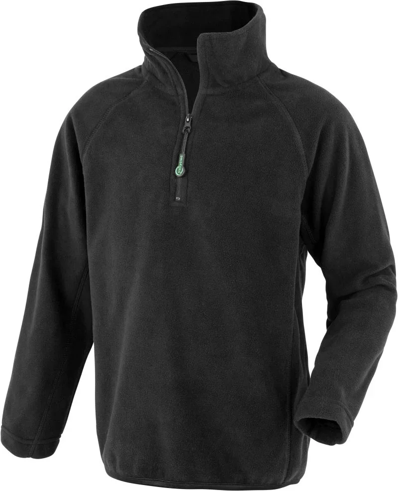 Result R 905J – Kinder Microfleece Pullover 1/4 Zip – Black