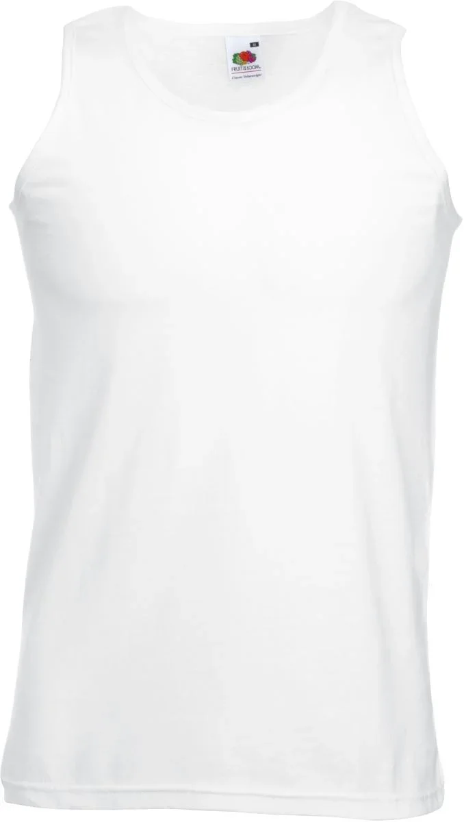 Fruit of the Loom Athletic Vest – Herren Tanktop – White
