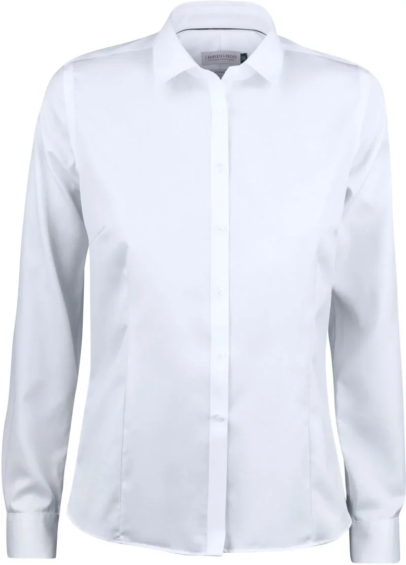 J.Harvest & Frost GB 01 Regular Women – Bluse langarm bügelfrei – White