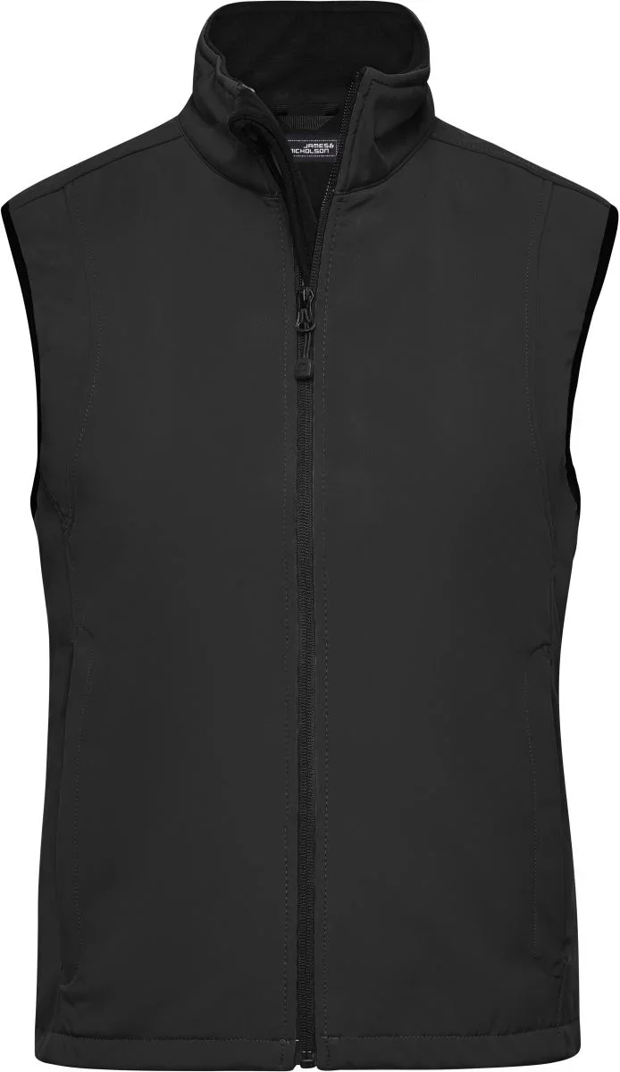 James & Nicholson JN 138 – Damen 3-Lagen Softshell Gilet – Black