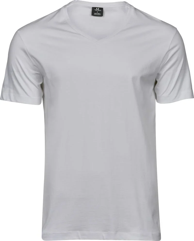 TEE JAYS TJ 8006 – Herren V-Ausschnitt T-Shirt "Fashion SOF TEE®" – White