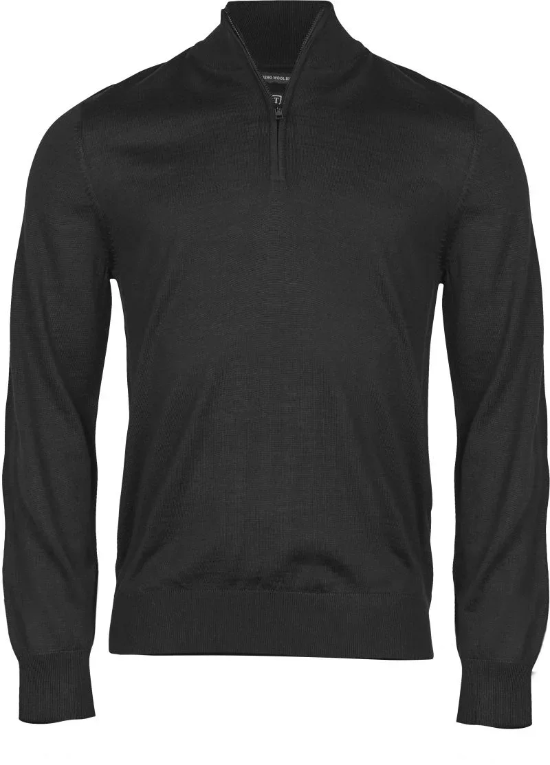 TEE JAYS TJ 6010 – Herren 1/4 Zip Pullover – Black