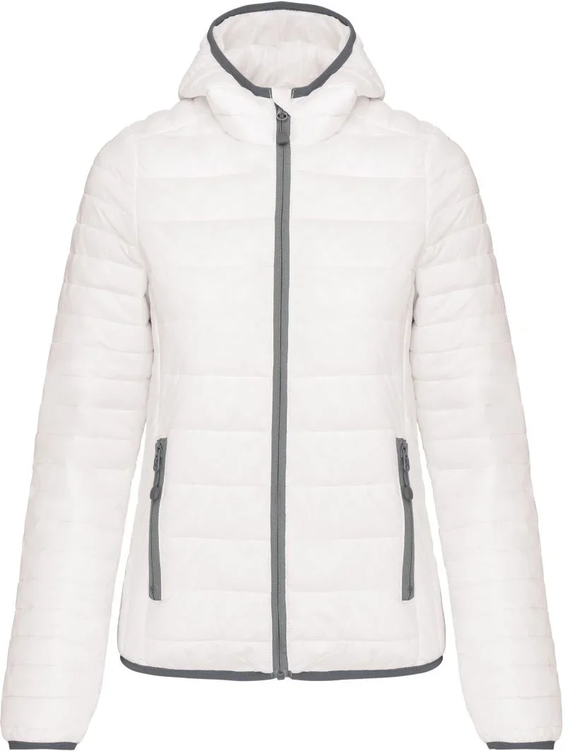 Kariban K 6111 – Leichte Damen Kapuzen Steppjacke – White