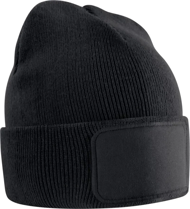 Beechfield B 445B – Kinder Patch Beanie – Black
