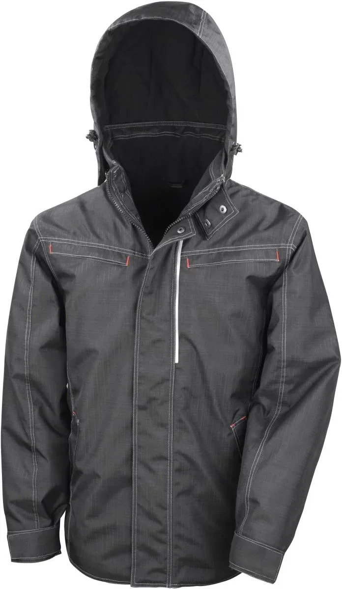 Result R 326X – Workwear Jacke in Denim Struktur – Black