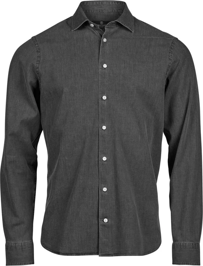 TEE JAYS TJ 4004 – Denim Hemd langarm – Black Denim