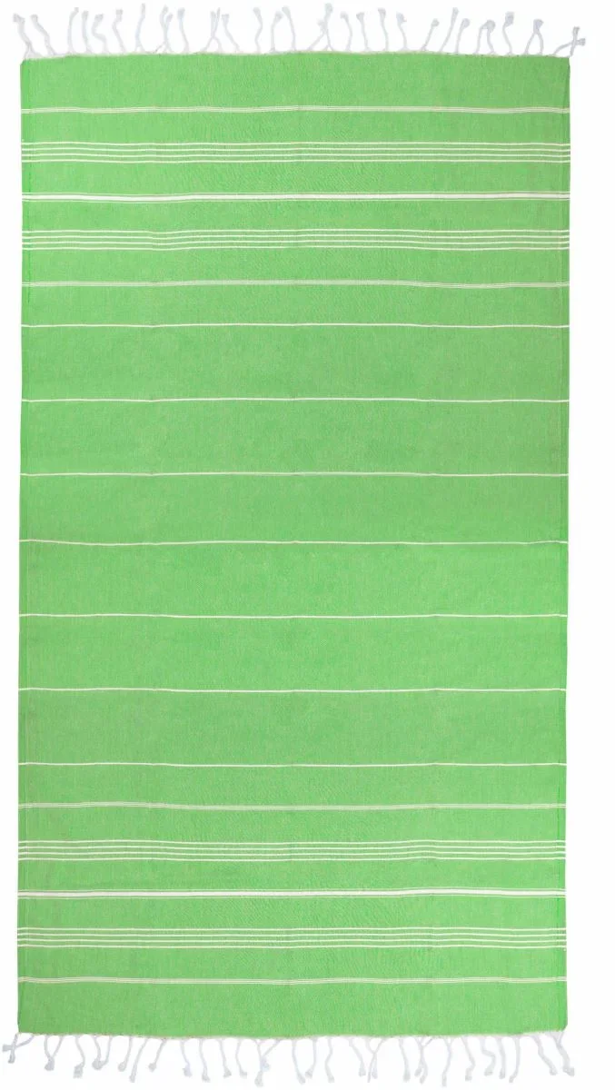 The One Towelling Hamam Sultan – Hamamtuch "Sultan" – Lime/White