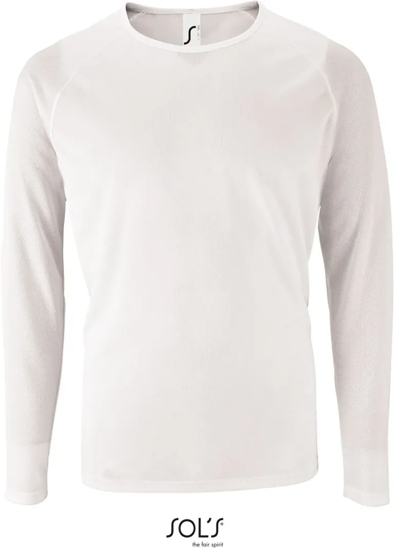 SOL's Collection Sporty LSL Men – Herren Sport Shirt langarm – White
