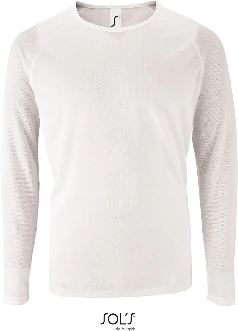 SOL's Collection Sporty LSL Men – Herren Sport Shirt langarm – White