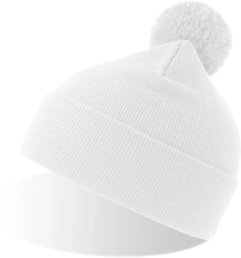 Atlantis Wind-S Pompom – Strickmütze mit Pompon – White