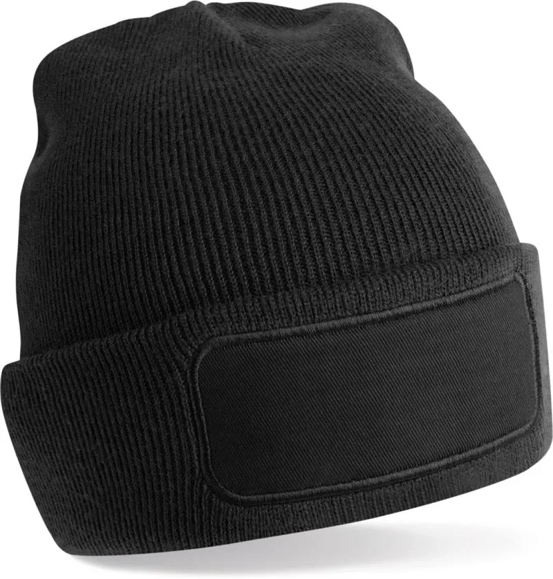Beechfield B 445R – Patch Strickmütze "Recycled Original" – Black