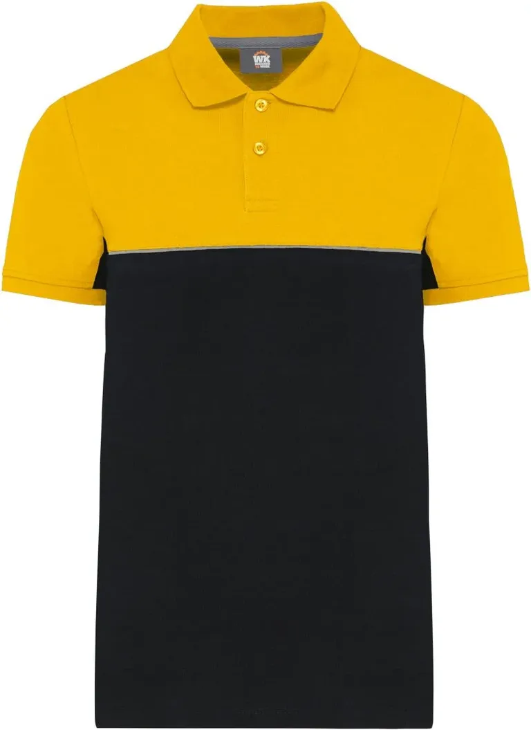 Kariban WK 210 – Workwear Piqué Polo – Black/Yellow