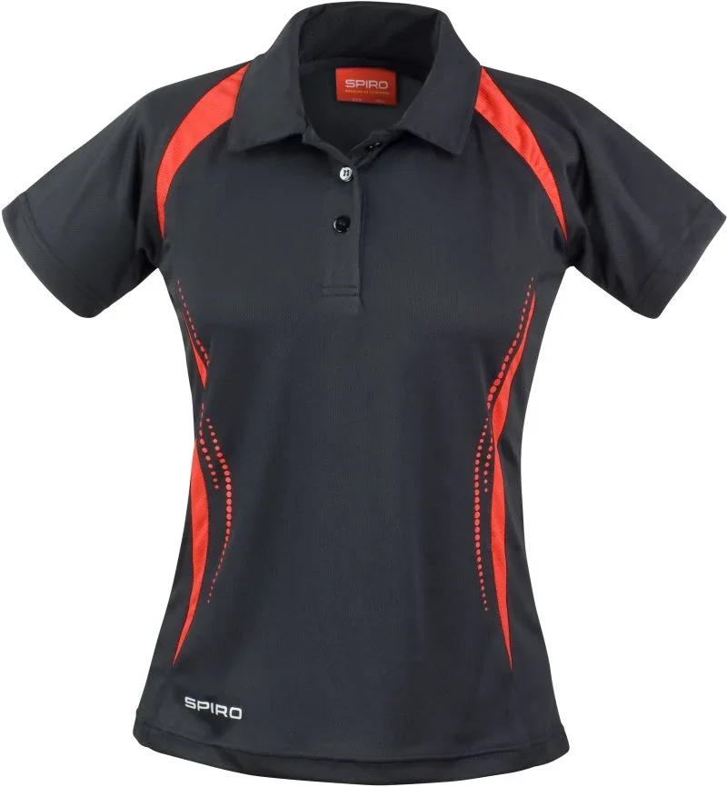 Spiro S 177F – Damen Team Piqué Polo – Black/Red