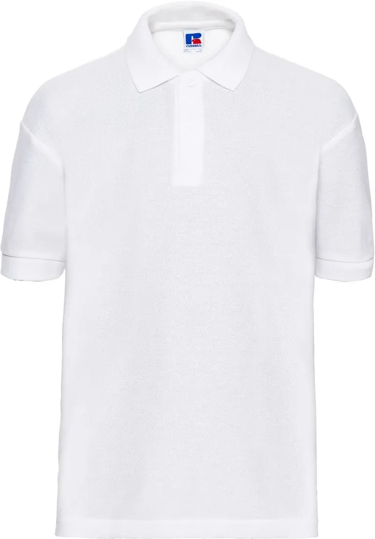 Russell Athletic 539B – Kinder Piqué Polo – White