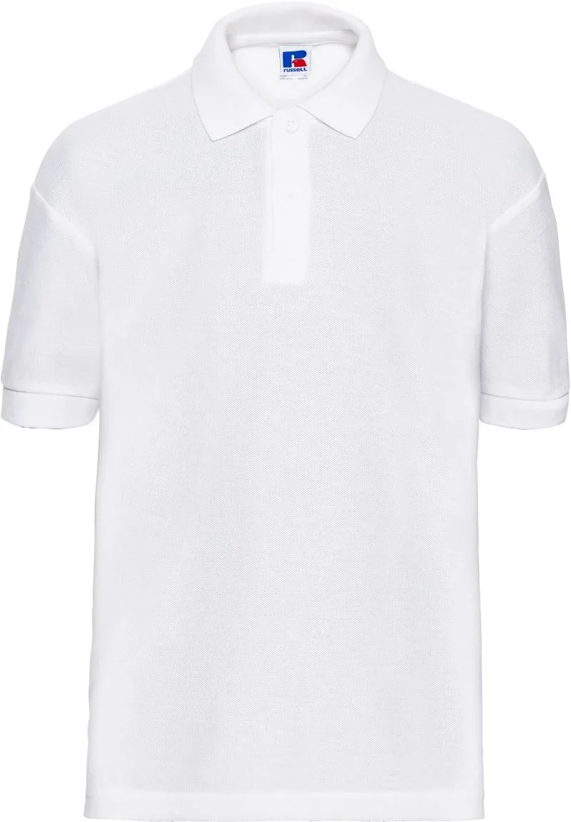 Russell Athletic 539B – Kinder Piqué Polo – White