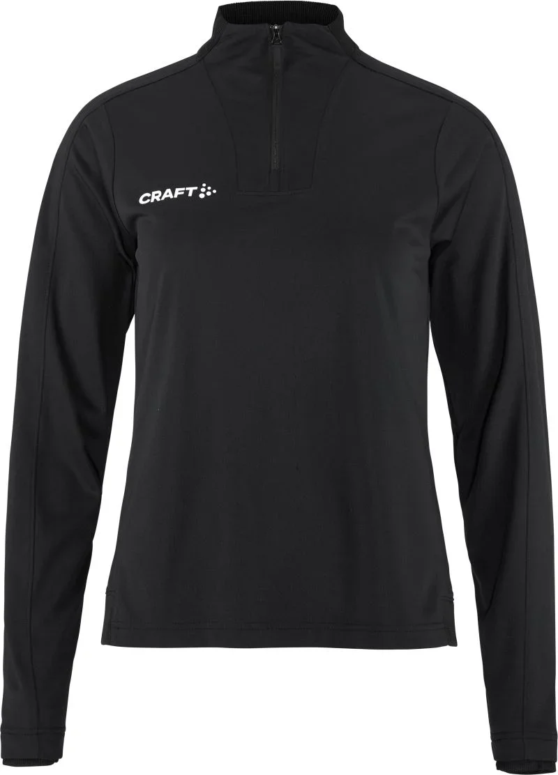 Craft Teamwear Evolve 2.0 Half Zip W – Damen Trainingsjacke mit 1/4 Zip – Black