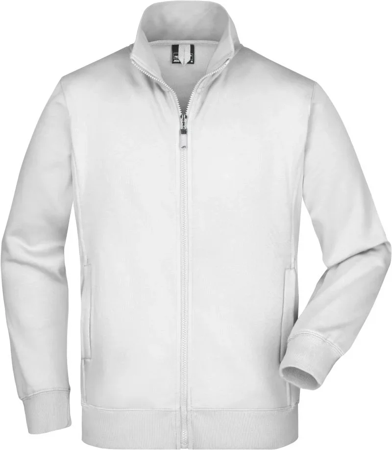 James & Nicholson JN 46 – Herren Sweatjacke – White