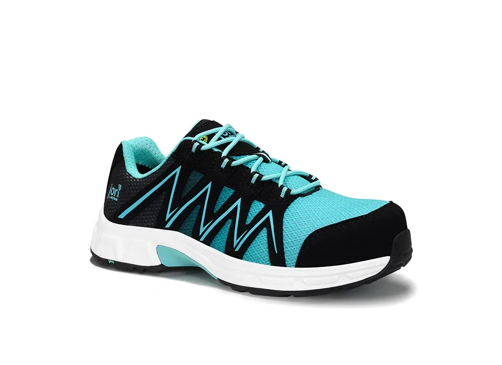 ELTEN jo_SPEEDY black-aqua Low ESD S1PS – Schwarz/Türkis