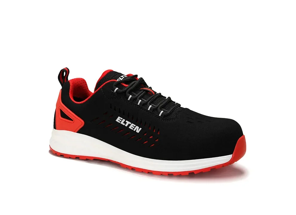 ELTEN SHARKI red Low ESD S1 – Schwarz/Rot