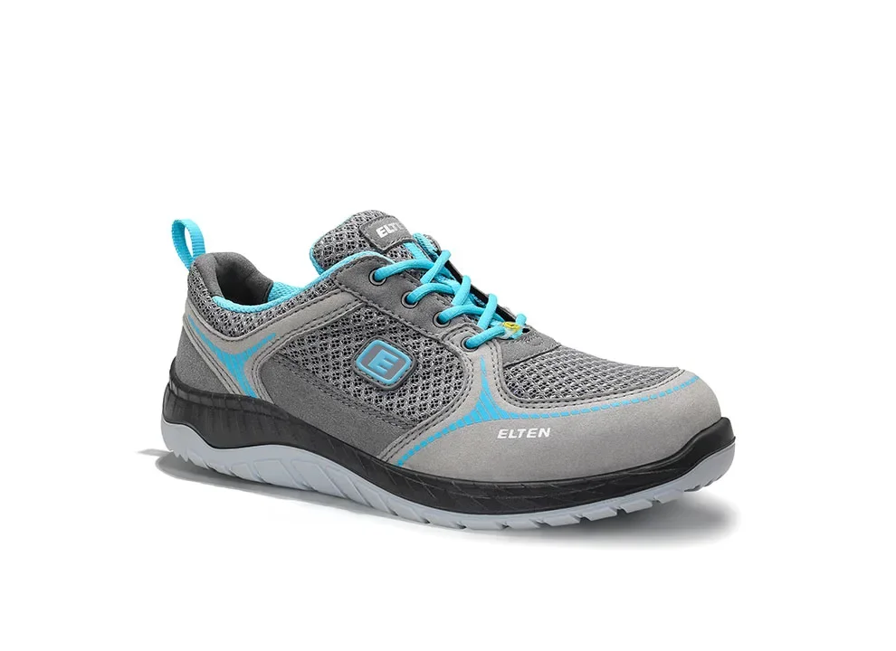ELTEN MELLI grey Low ESD S1P – Grau/Türkis
