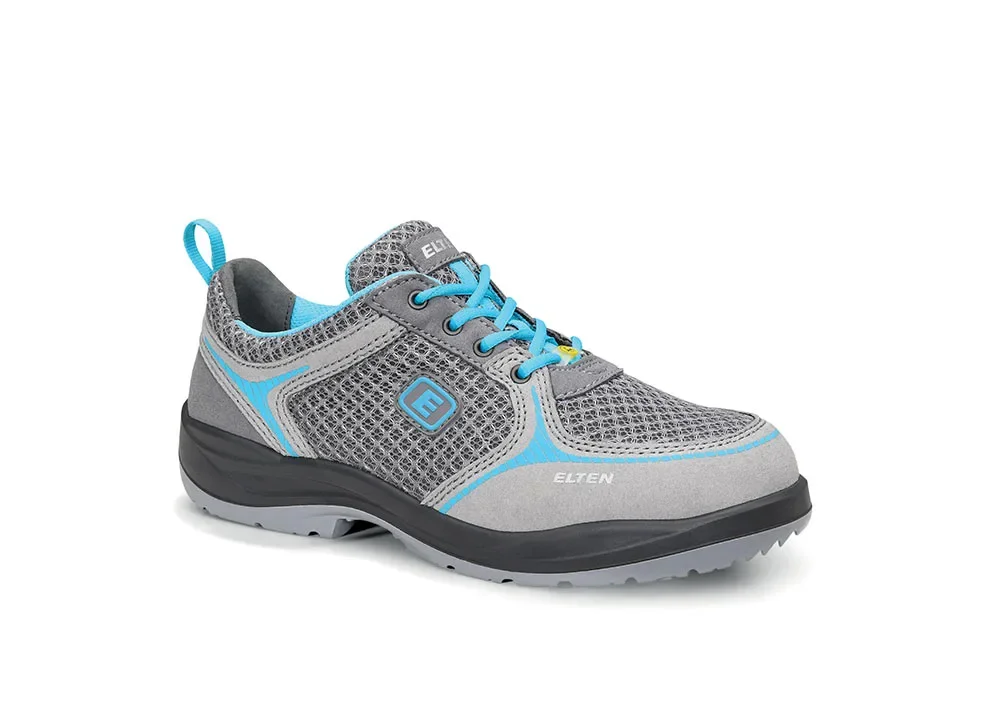 ELTEN MILA aqua Low ESD S1 – Grau/Türkis