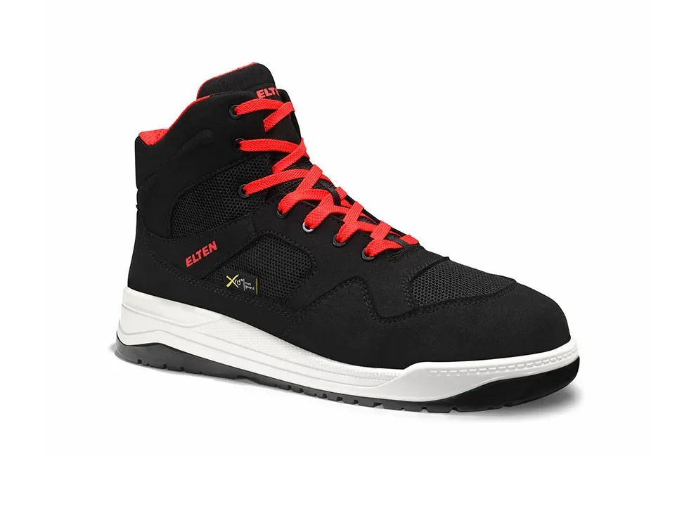 ELTEN LAKERS M black Mid ESD S1PS – Schwarz/Rot